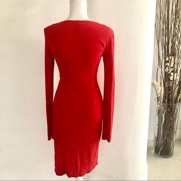 Laundry by Shelli Segal Red Casual Mid Dress Sz 2 - Picture 2 of 9